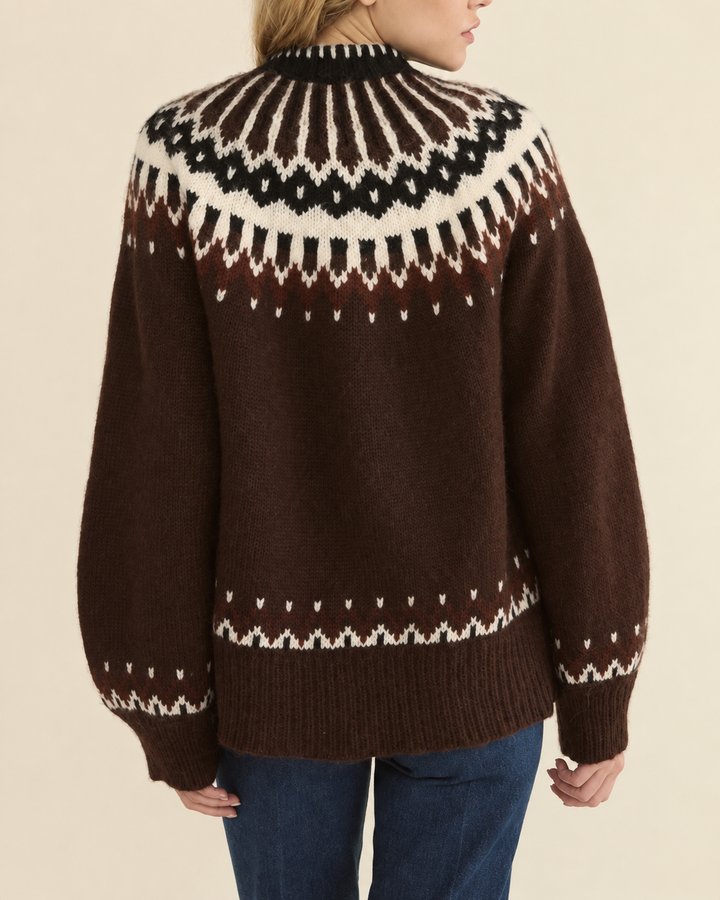 Hue Cardigan | Brun Ab Fair Isle