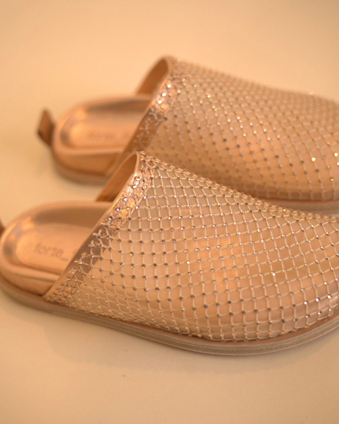 Strass Mesh Flat Shoe | Cipria