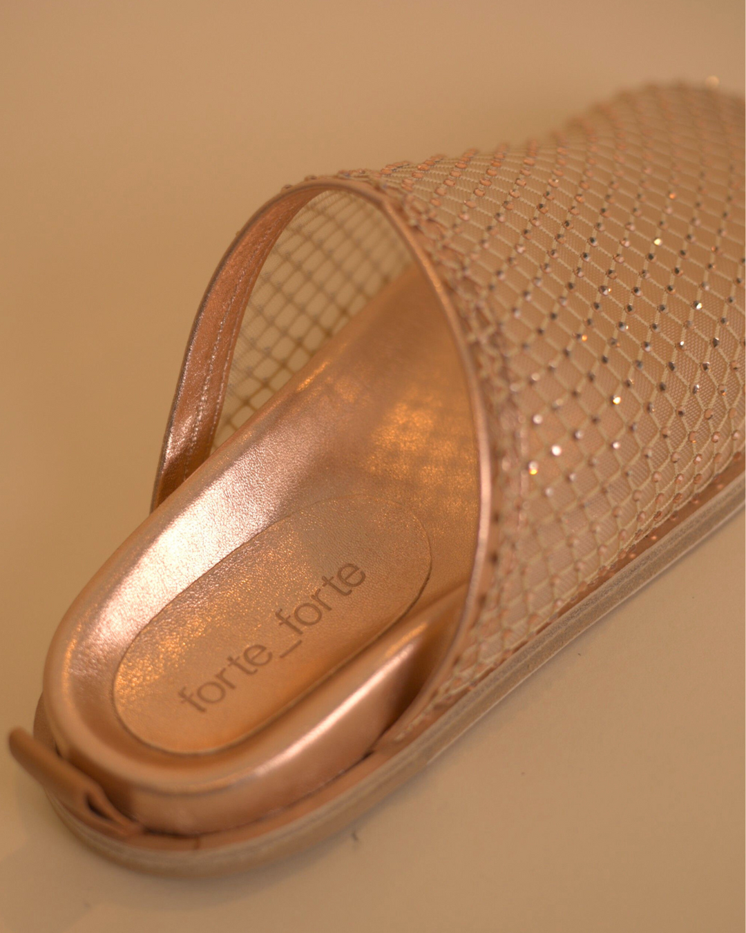 Strass Mesh Flat Shoe | Cipria