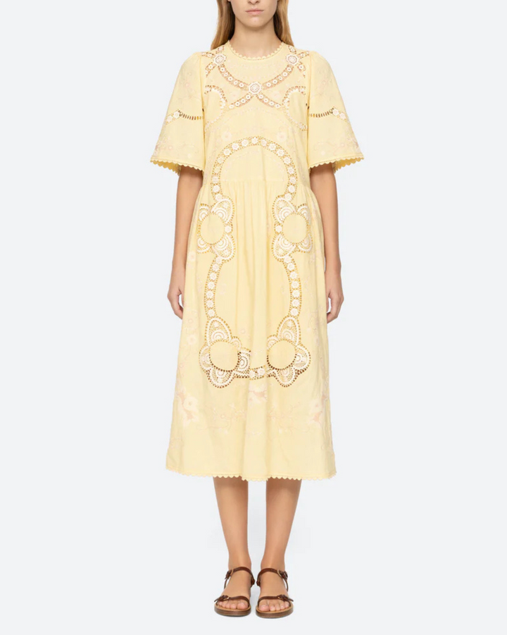 Vesna Short Sleeve Dress | Yellow