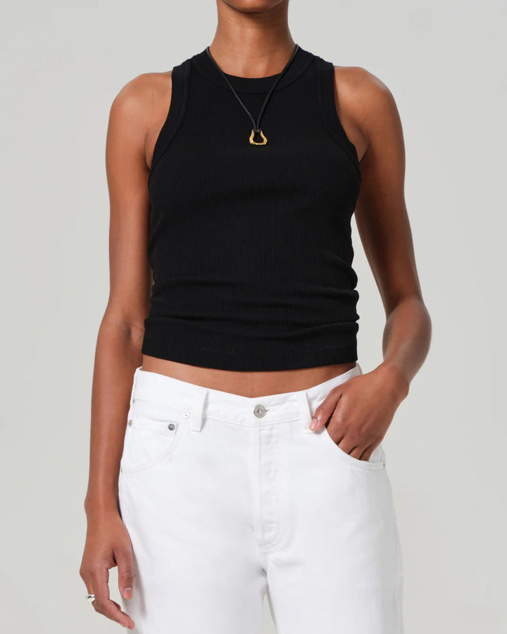 Isabel Rib Tank | Black