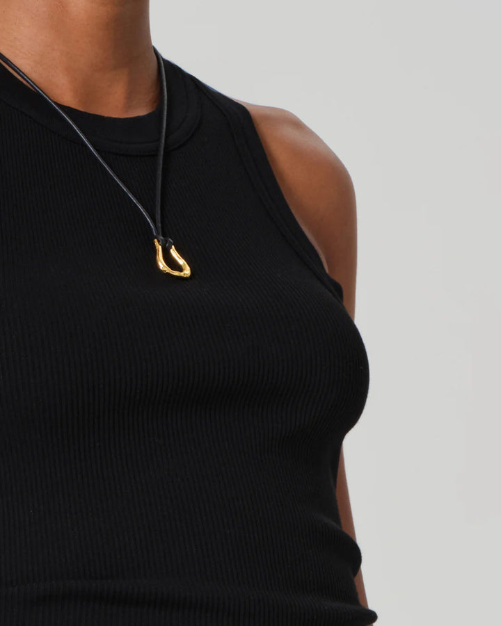 Isabel Rib Tank | Black