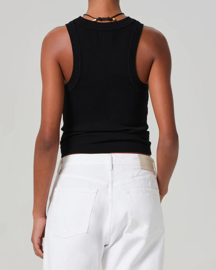 Isabel Rib Tank | Black