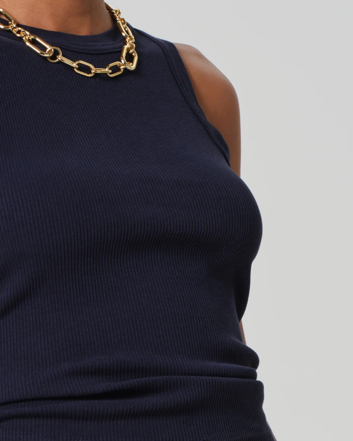 Isabel Rib Tank | Navy