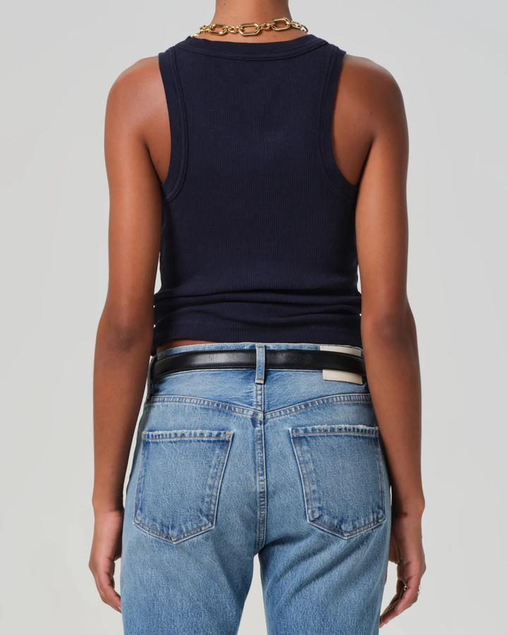 Isabel Rib Tank | Navy