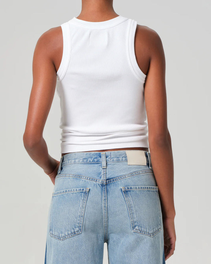 Isabel Rib Tank | White