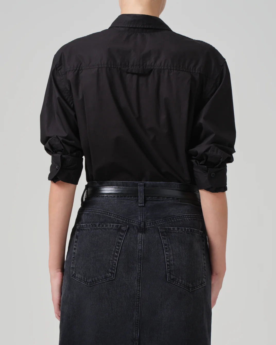 Kayla Shrunken Shirt | Black