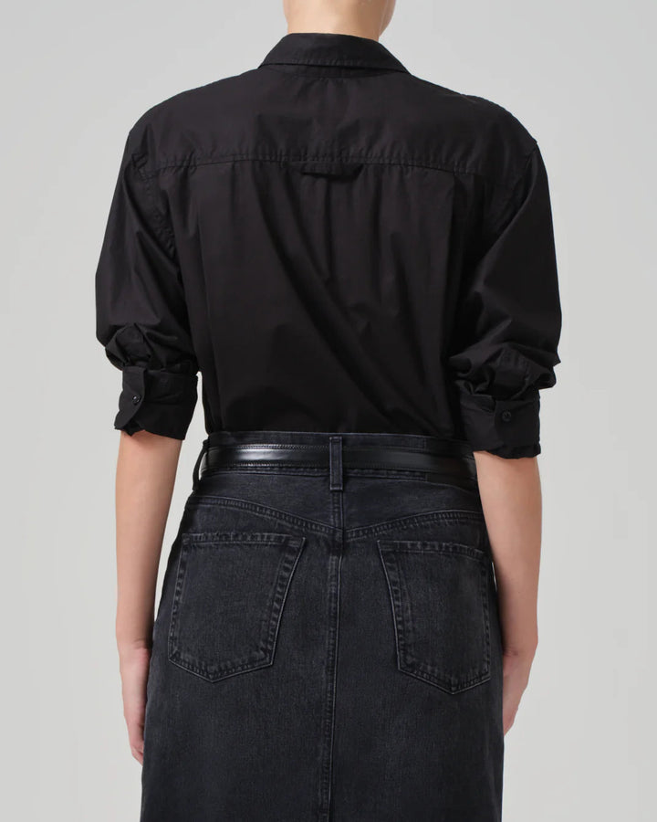 Kayla Shrunken Shirt | Black