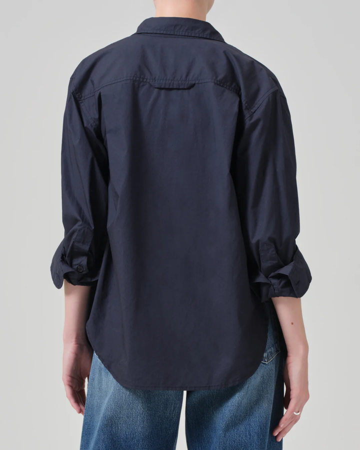 Kayla Shrunken Shirt | Navy