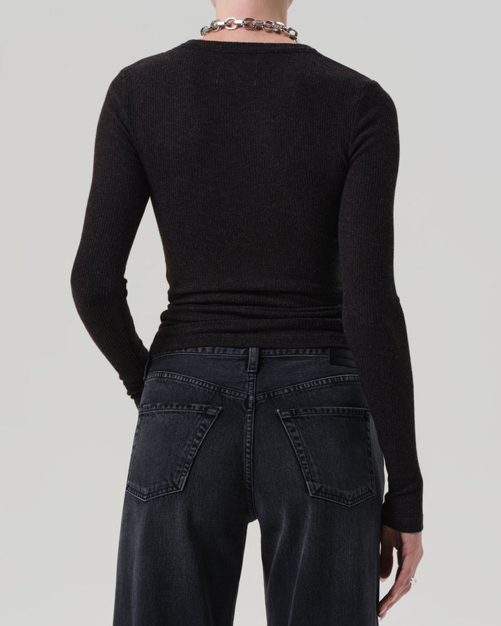 Bina Crewneck | Heather Brown