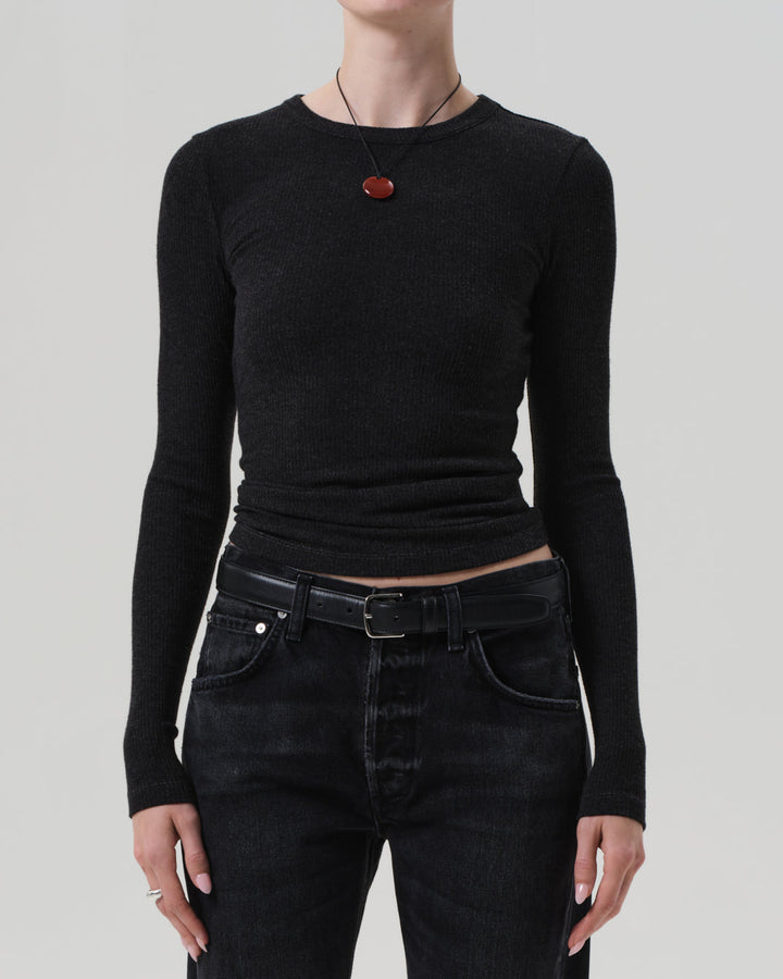Bina Crewneck | Heather Charcoal