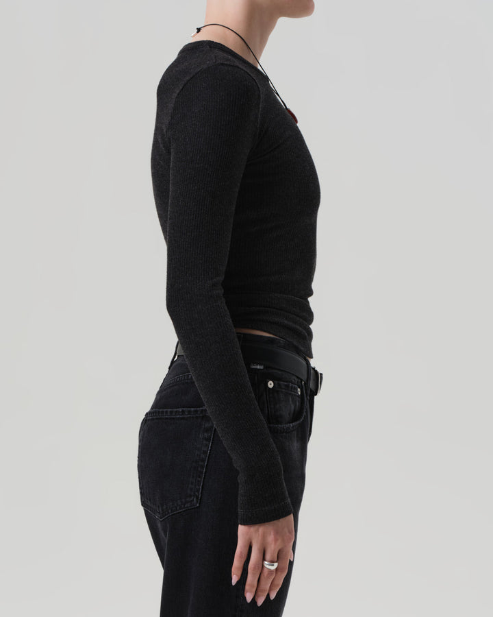 Bina Crewneck | Heather Charcoal