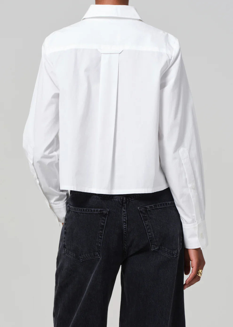 Fino Boxy Cropped Tuxedo | White
