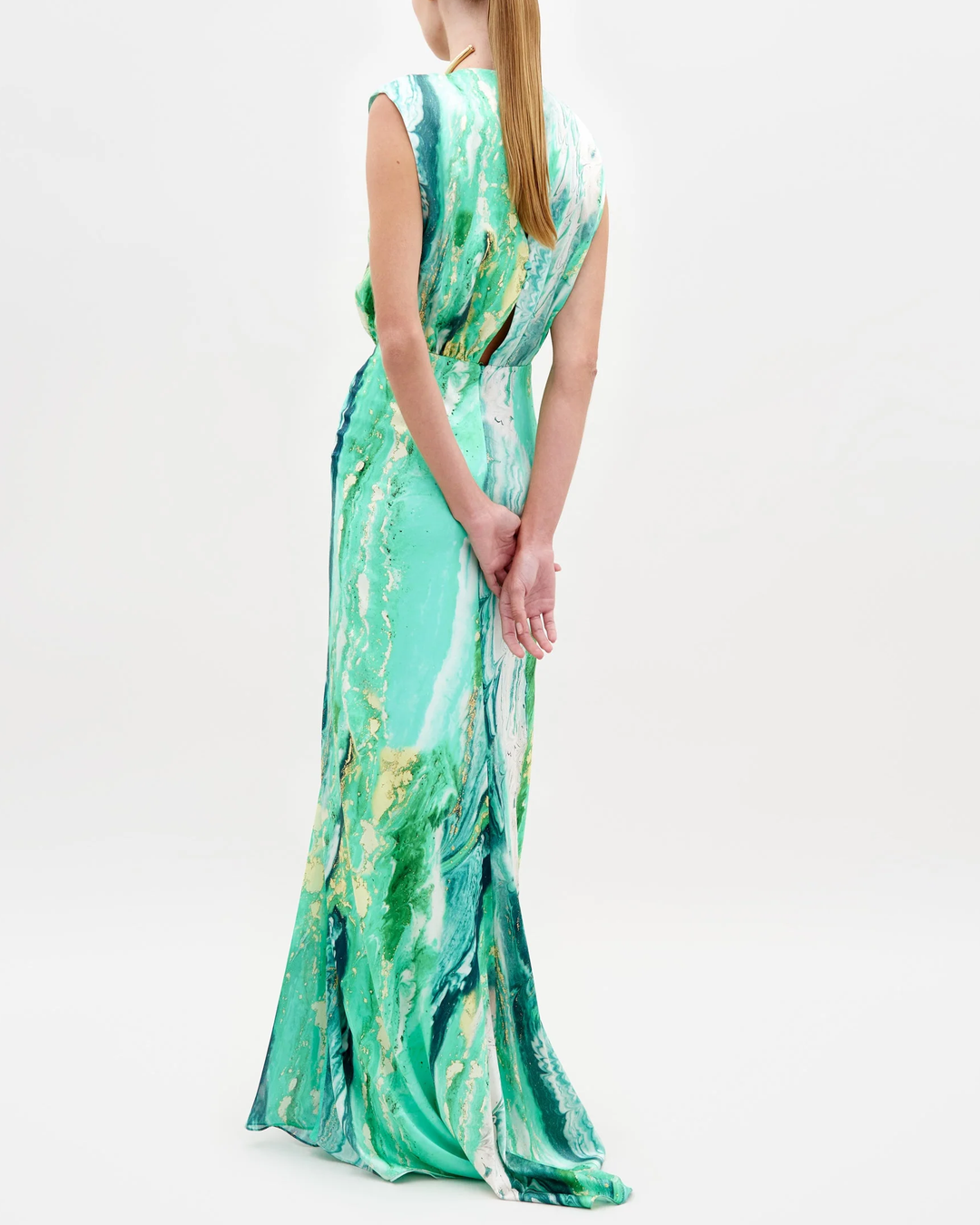 Samaria Dress | Green Marble