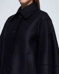 Puff Sleeves Jacket | Dark Blue