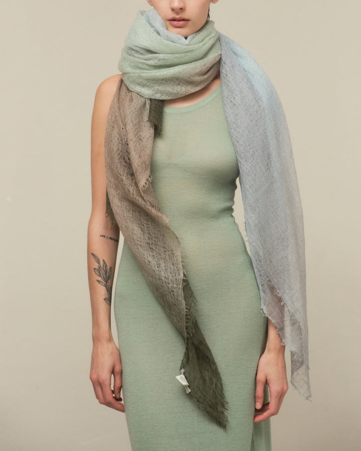 St. Tropez Degradee Shawl | Green Soft