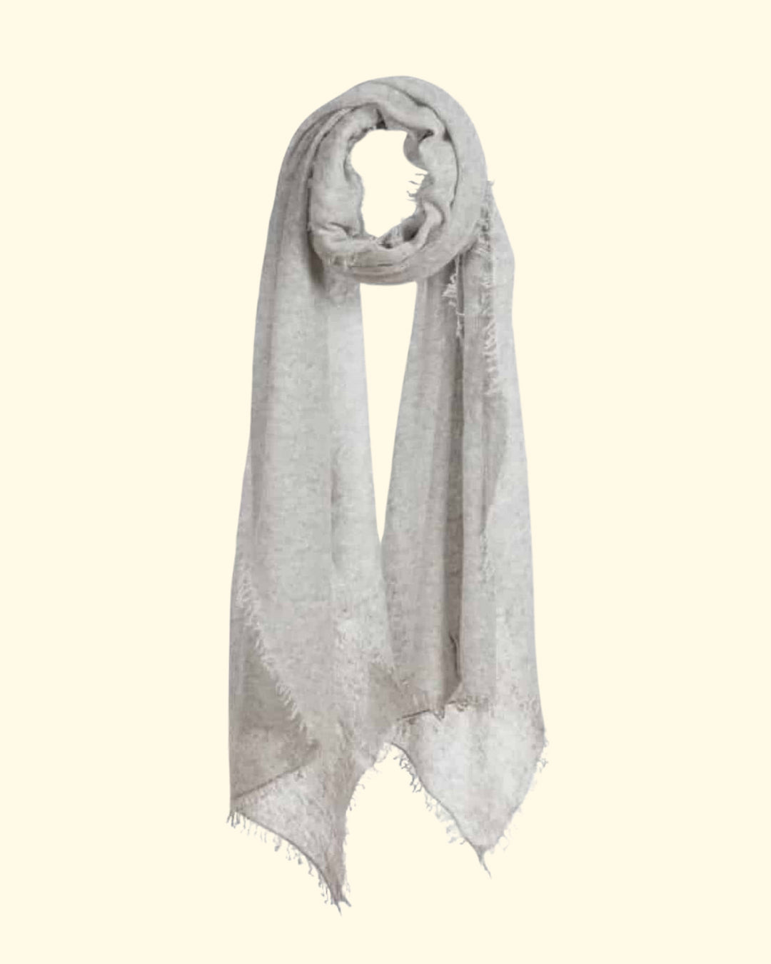 Open Knit Shawl Melange | Light Gray