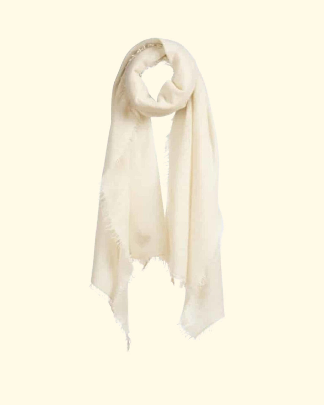 Open Knit Shawl Melange | Natural White