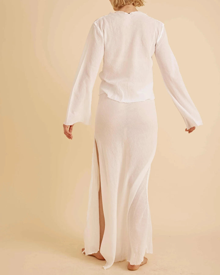 Jennifer Maxi Skirt | White