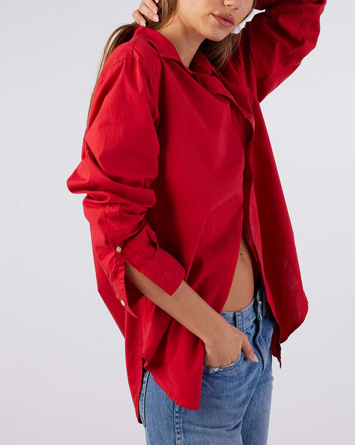 Ruth Oversized Shirt | Cherry