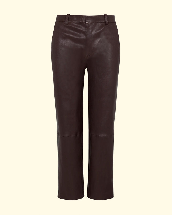 Cropped Baggy Lowrise Trousers | Dark Chocolate