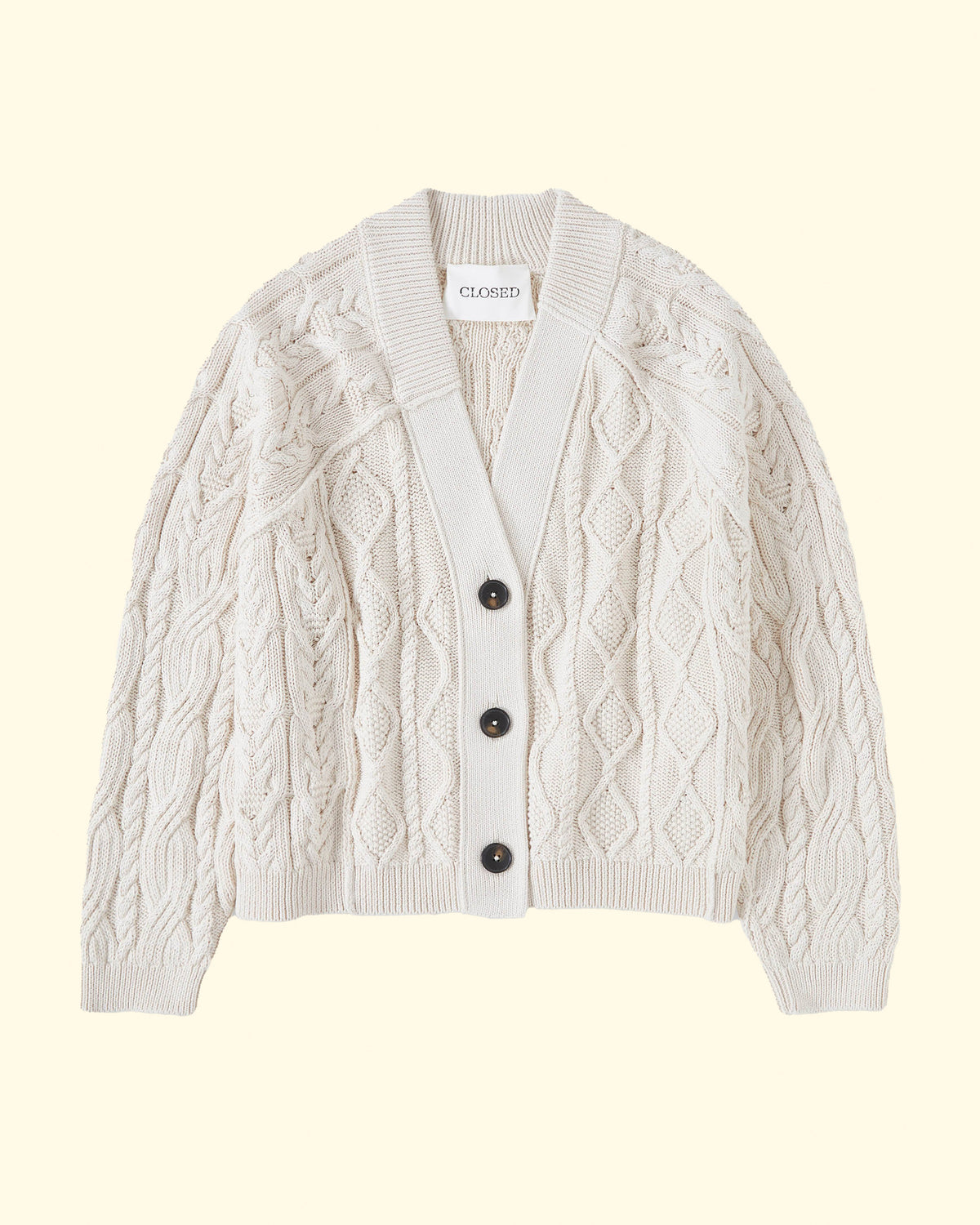 V Cardigan Long Sleeve | Ivory