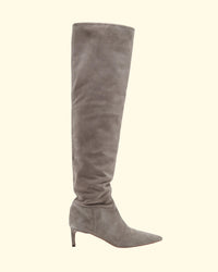 Carolina Mid Heel Boot | Dove Grey