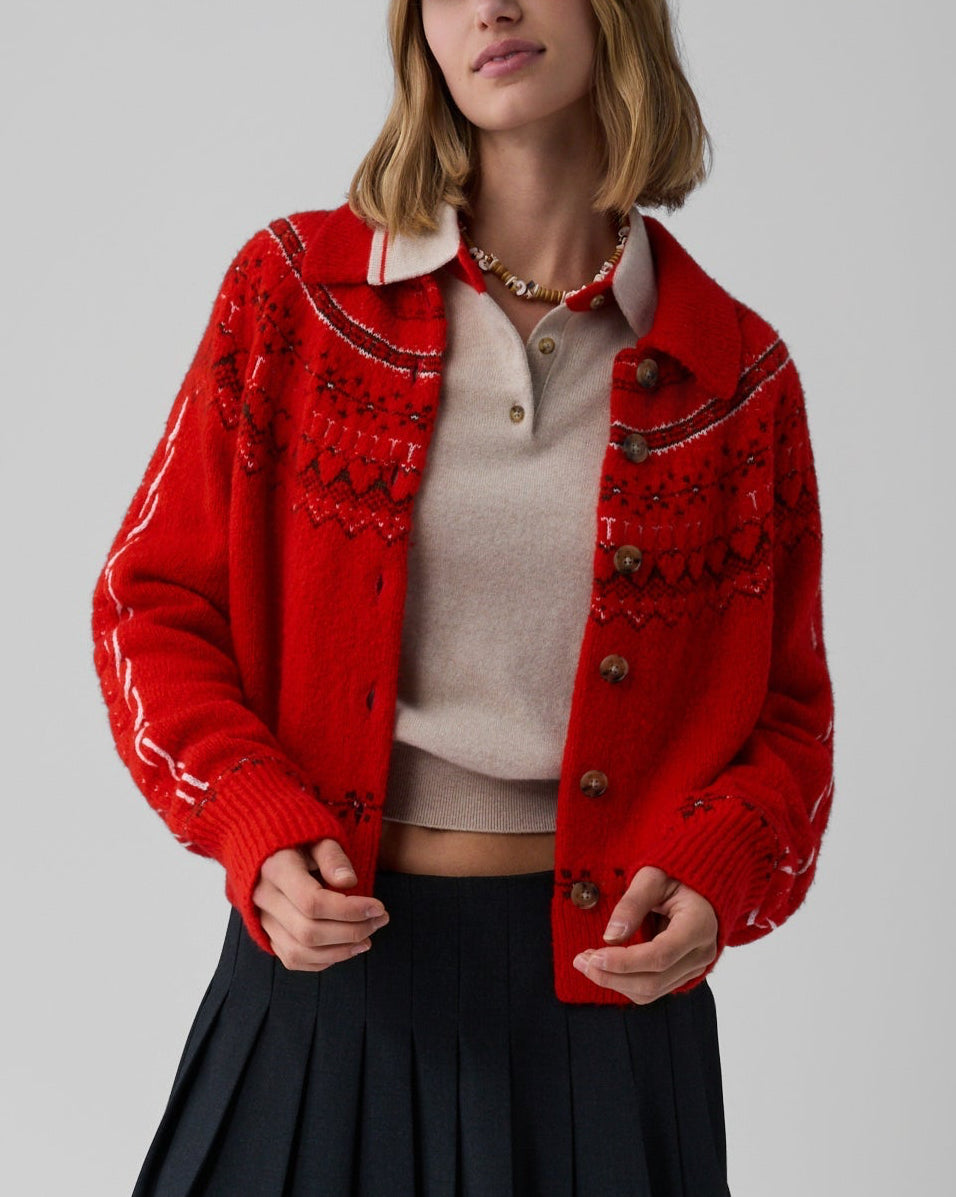 Cloud Chalet Cardigan | Chili Combo