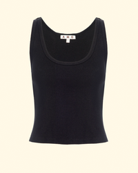 Crop Rib Tank | Faded Black