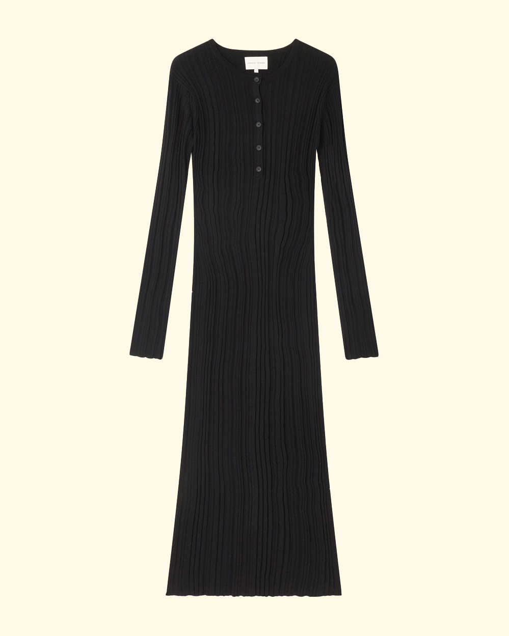 Eldara Rib Long Dress | Black