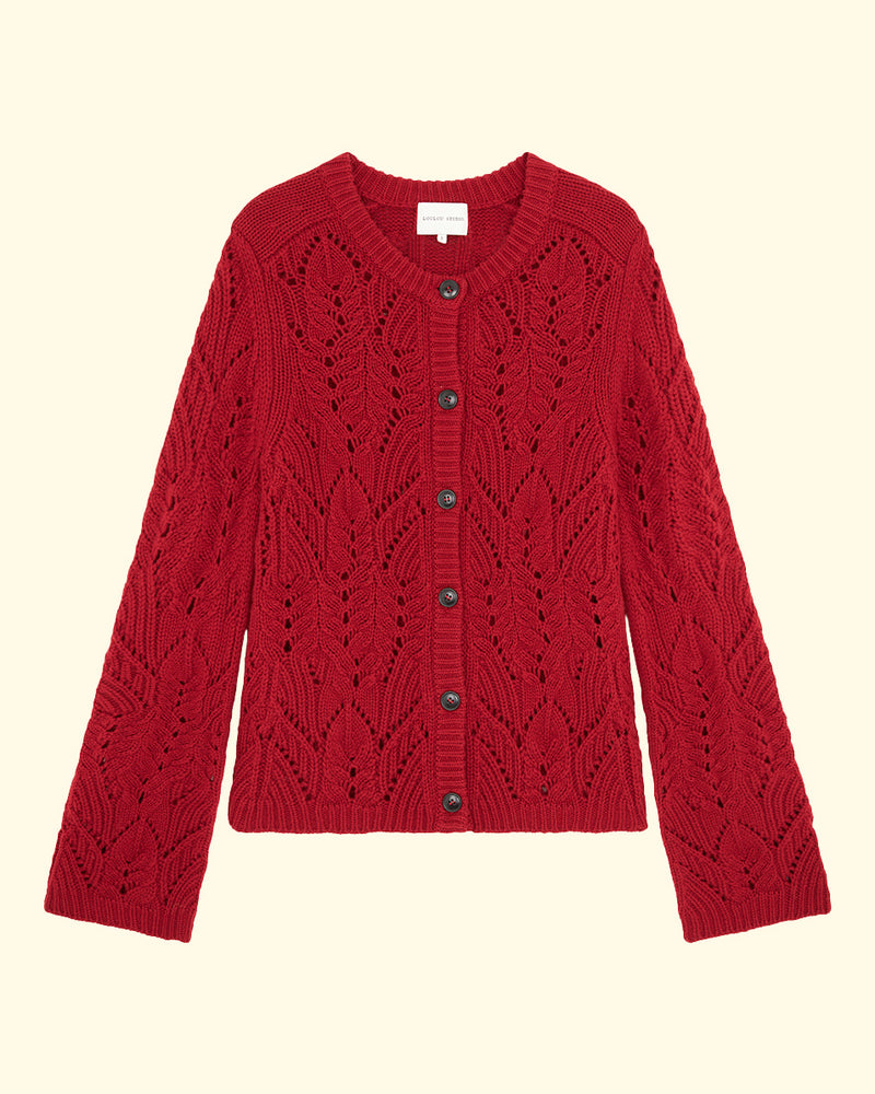 Frutos Cardigan | Burgundy