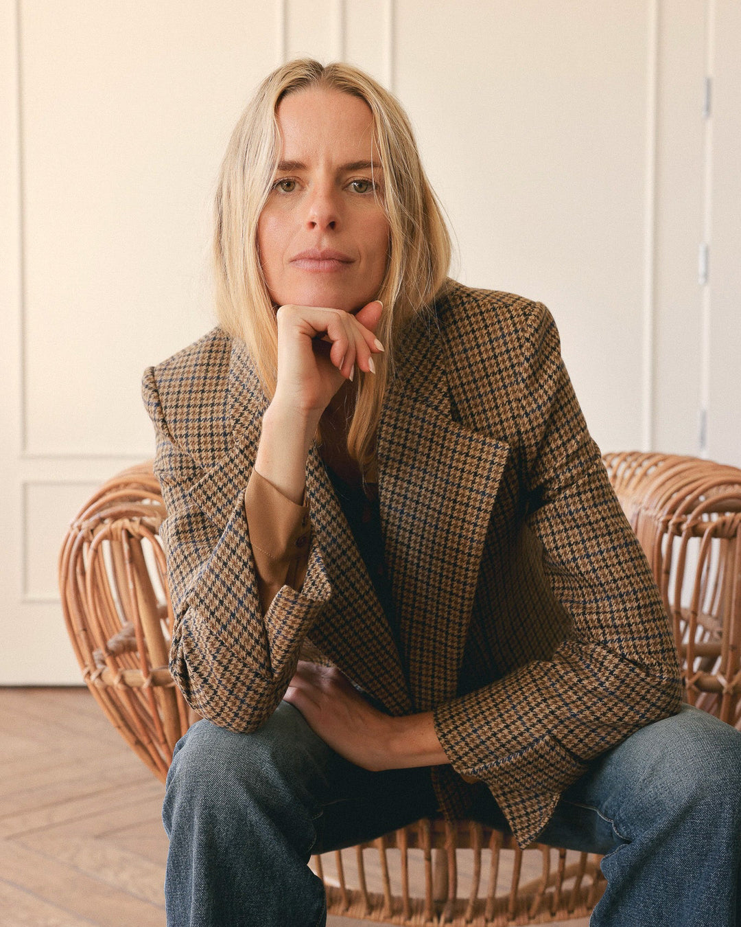 Lauren Cropped Jacket | Camel Check