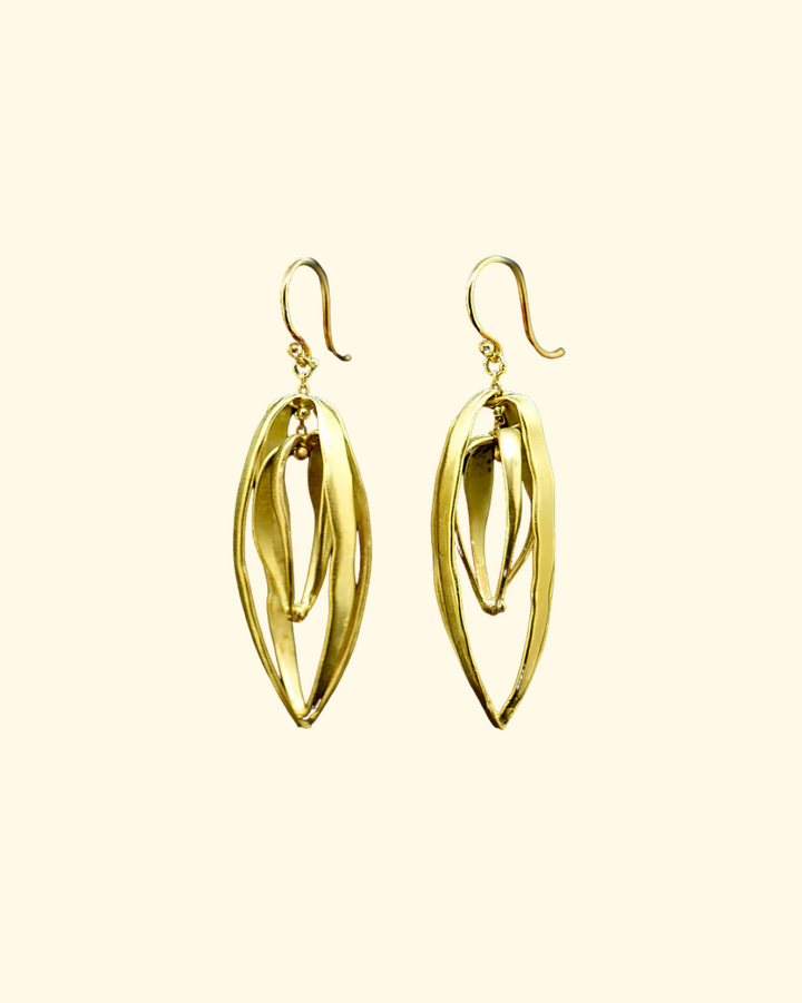 10K Large Cage Earring