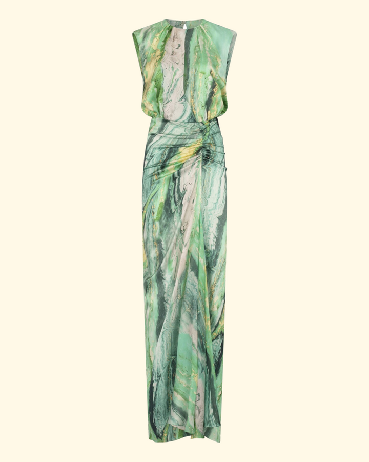 Samaria Dress | Green Marble