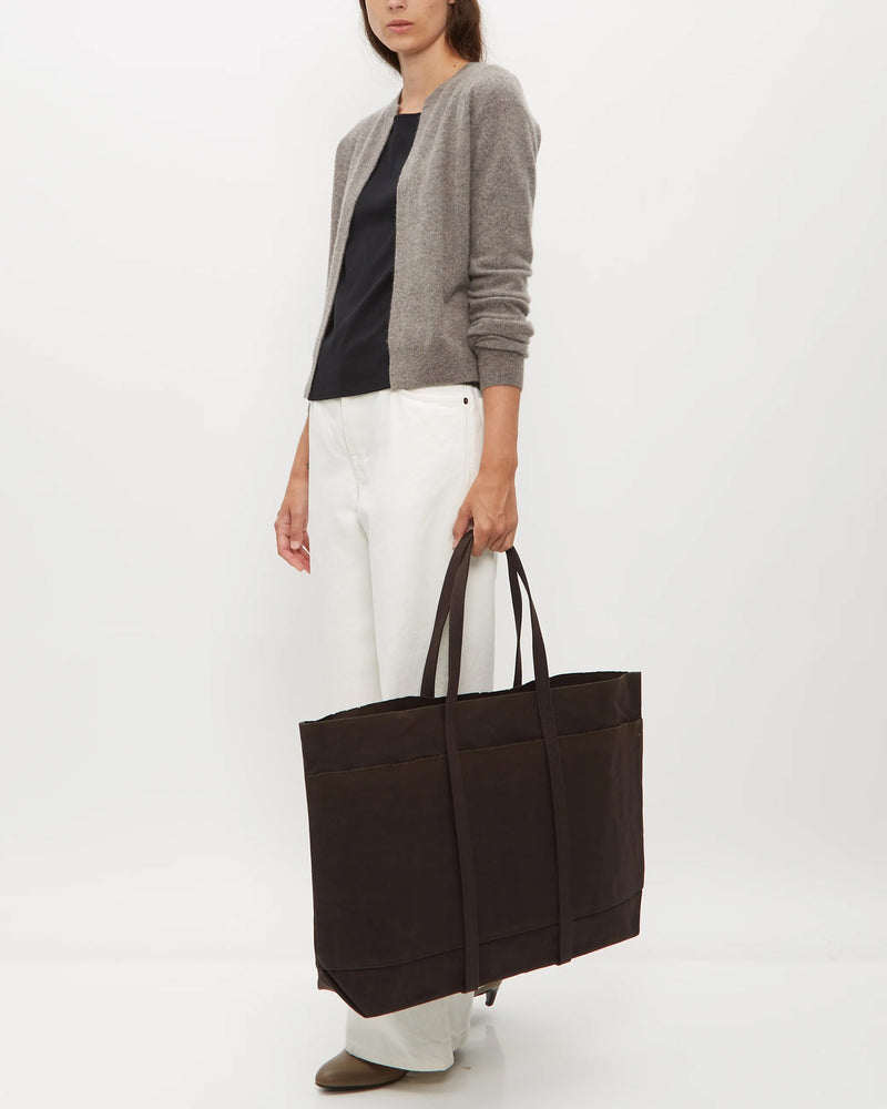 Light Ounce Canvas Tote L | Chocolate