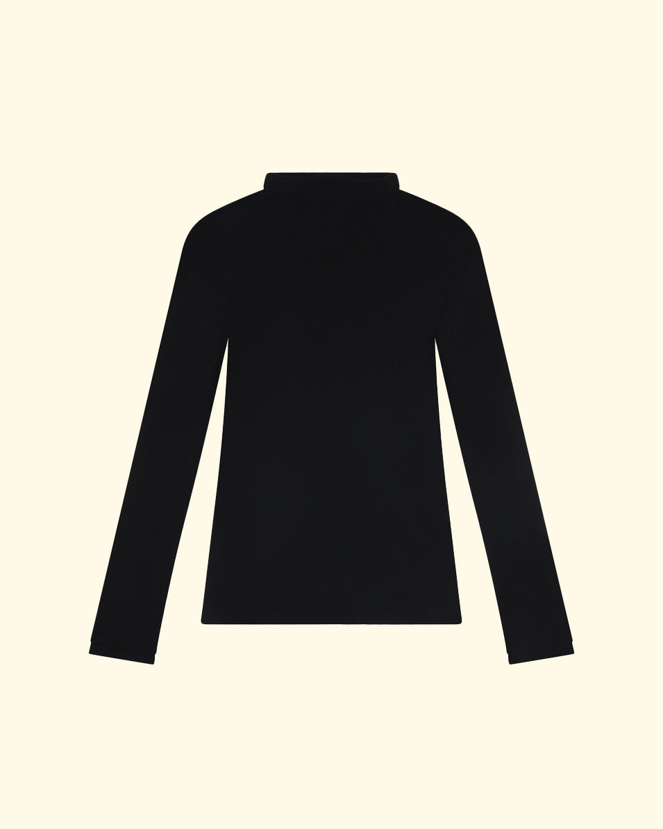 Turtleneck Tshirt | Black