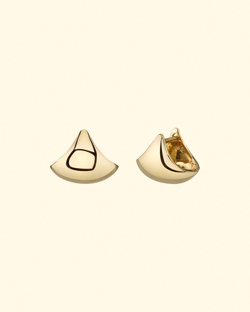 14K Small Apse Earrings | Yellow Gold