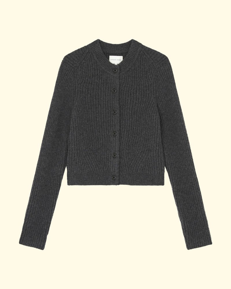 Heron Cardigan | Anthracite Melange