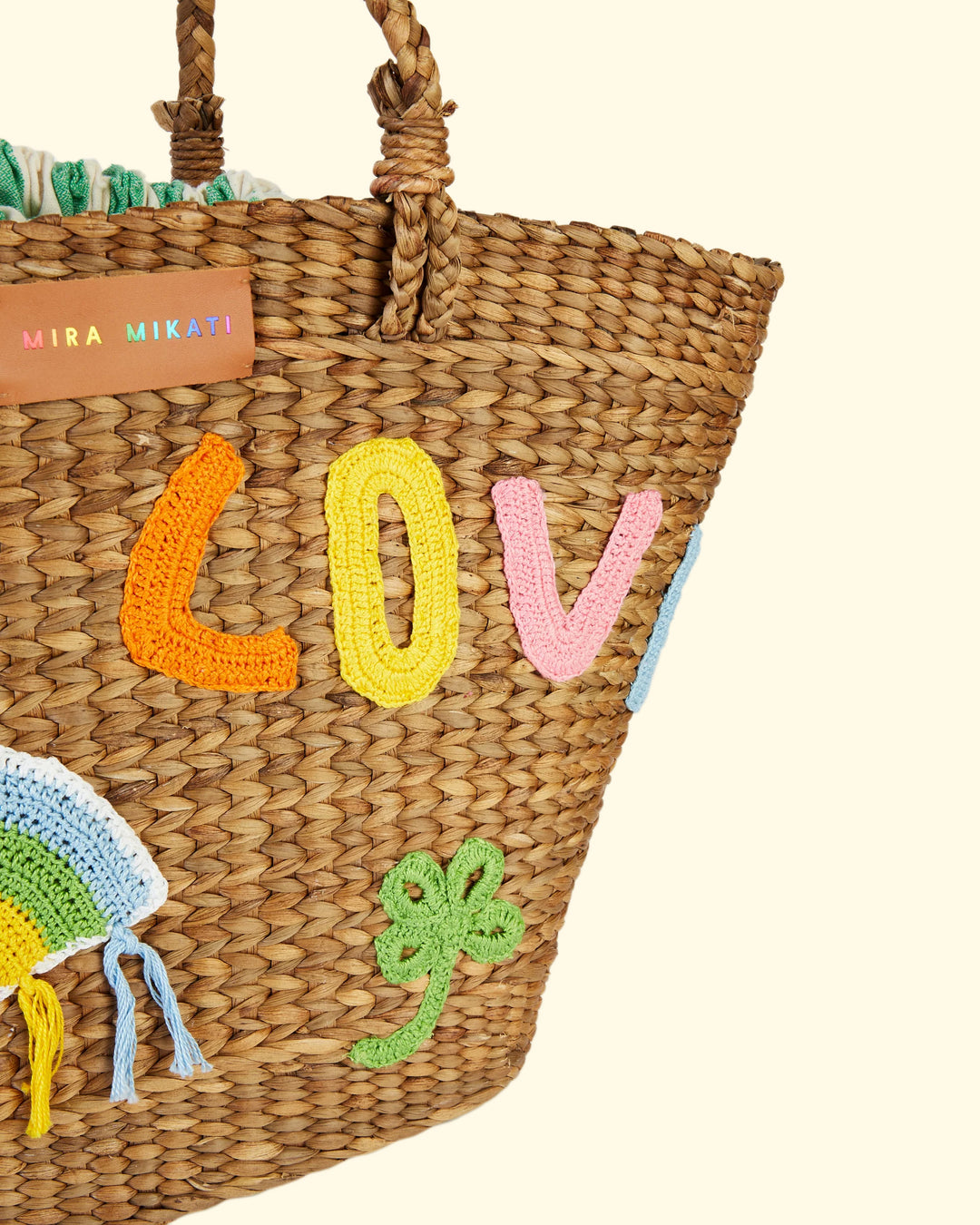 Crochet Applique Basket | Natural