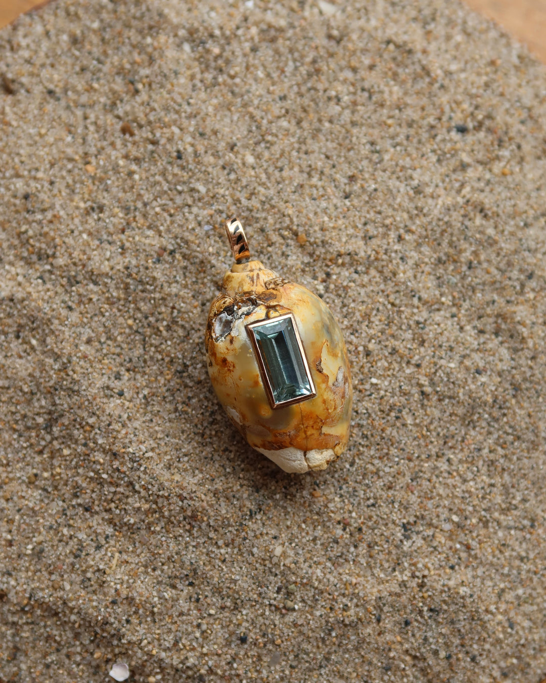 Fossilized Shell Aquamarine