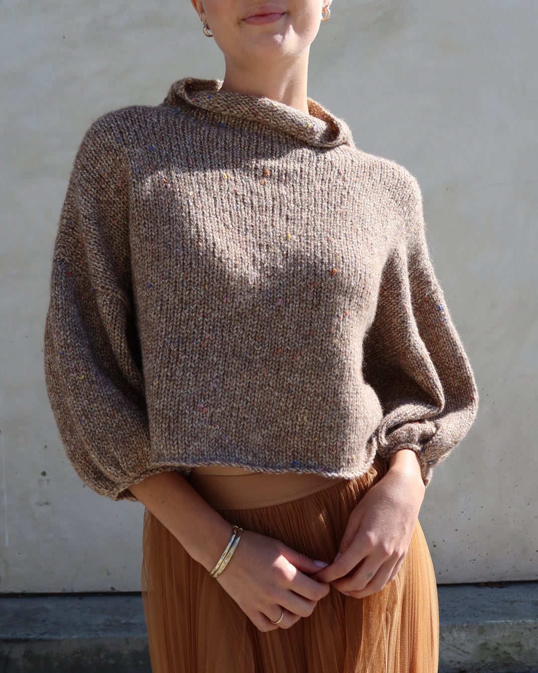 Merino Blend Sweater | Almond