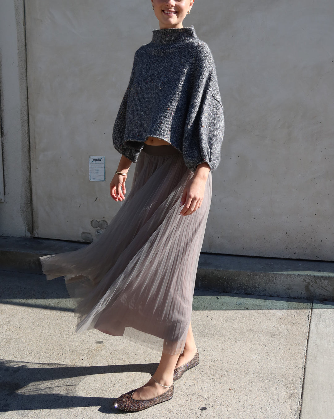 Merino Blend Sweater | Grey