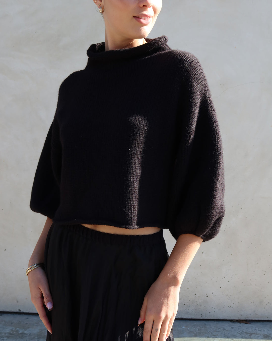 Cashmere Blend Sweater | Black