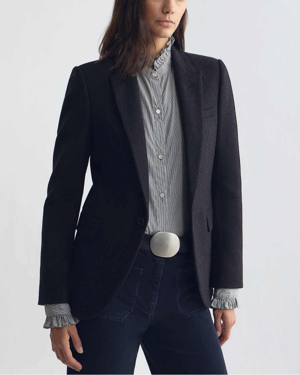 Anabel Tailored Jacket | Dark Charcoal