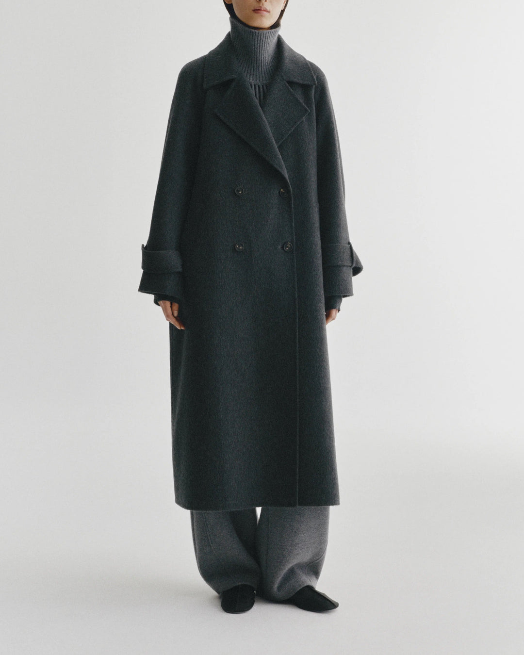 Double Trench Coat | Dark Graphite
