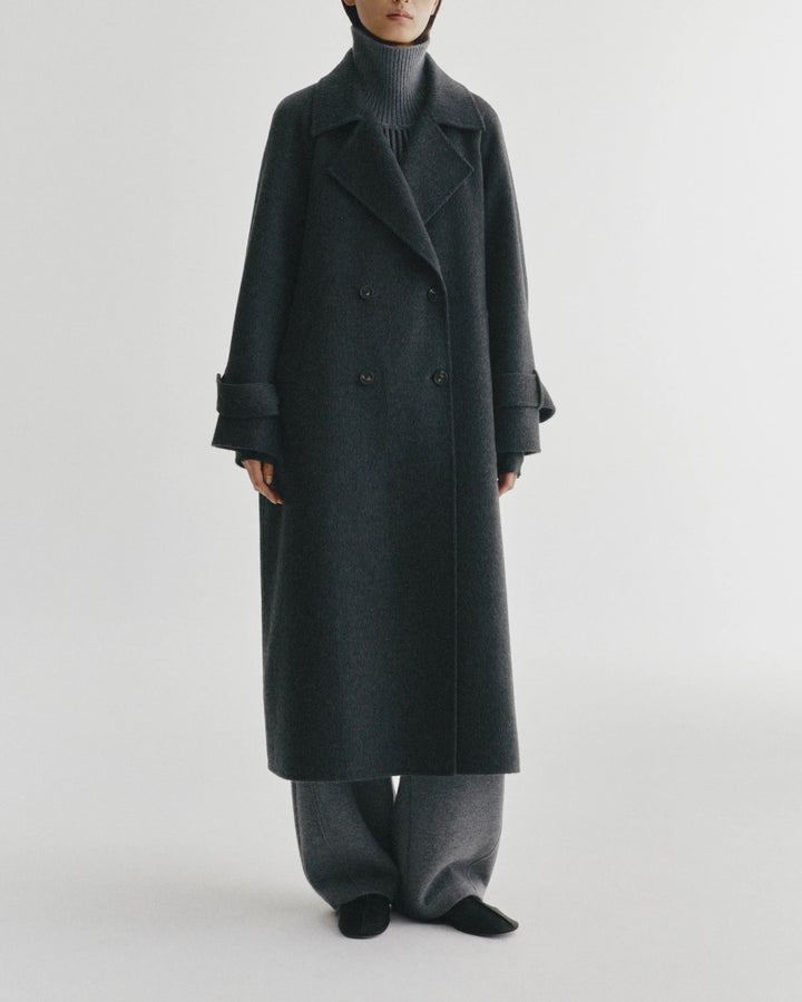 Double Trench Coat | Dark Graphite