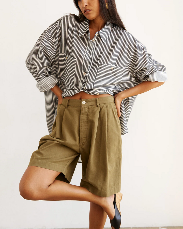 The Artist Shirt | Charcoal Stripe