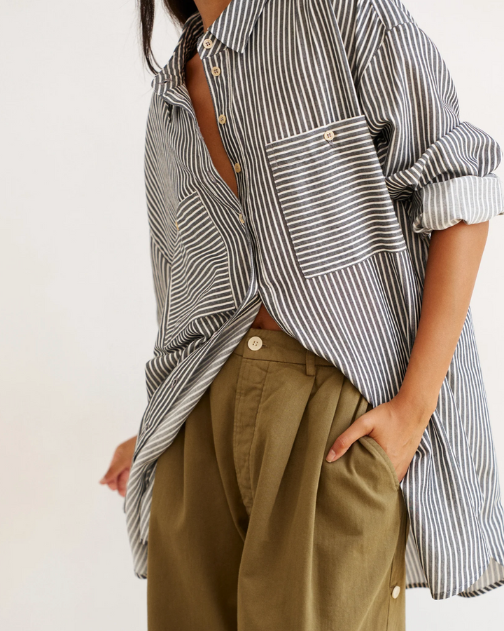 The Artist Shirt | Charcoal Stripe