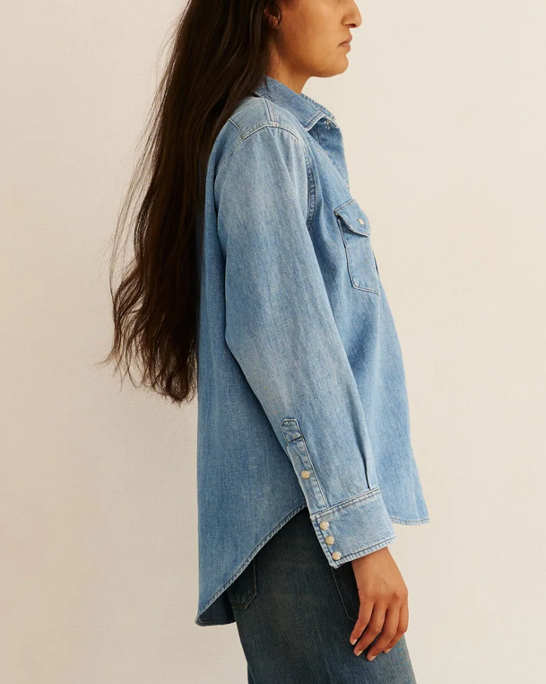 The Loretta Western Shirt | Timeworn Indigo