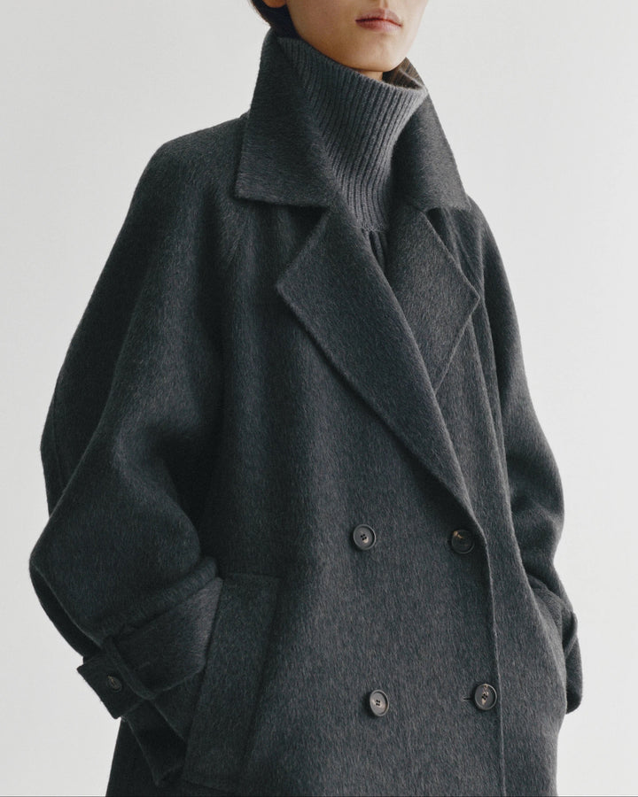 Double Trench Coat | Dark Graphite